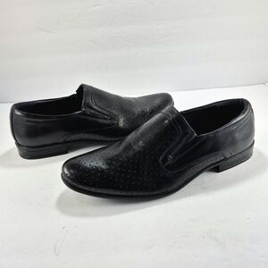 LASOCKI SMART Men's Black Perforated Leather Loafers Size 8